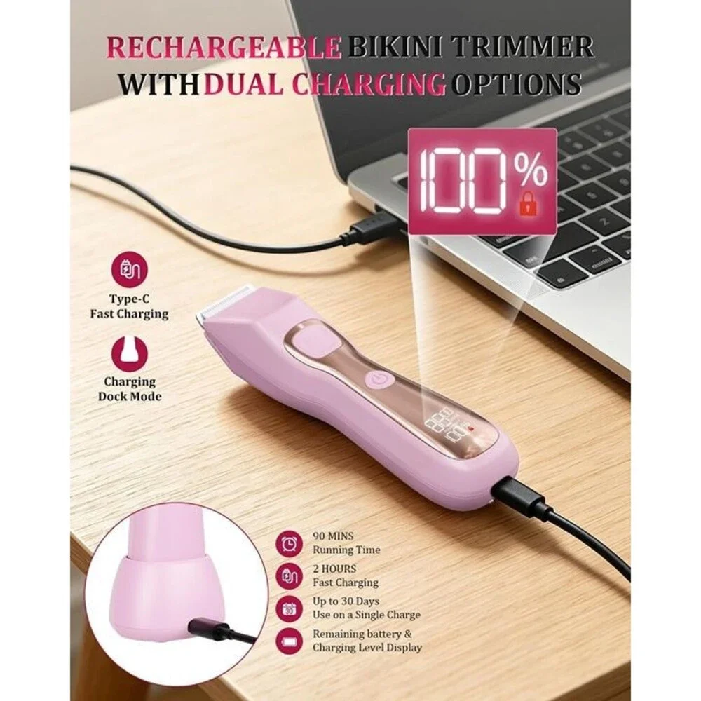 Bikini Trimmer for Women Dual Head Electric Razors